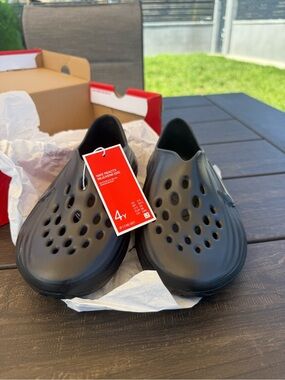 Nike Black Foam Slip-On Clog with Vent Holes